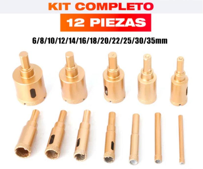 DiamondCut Pro®| Kit Profesional de Brocas Diamantadas