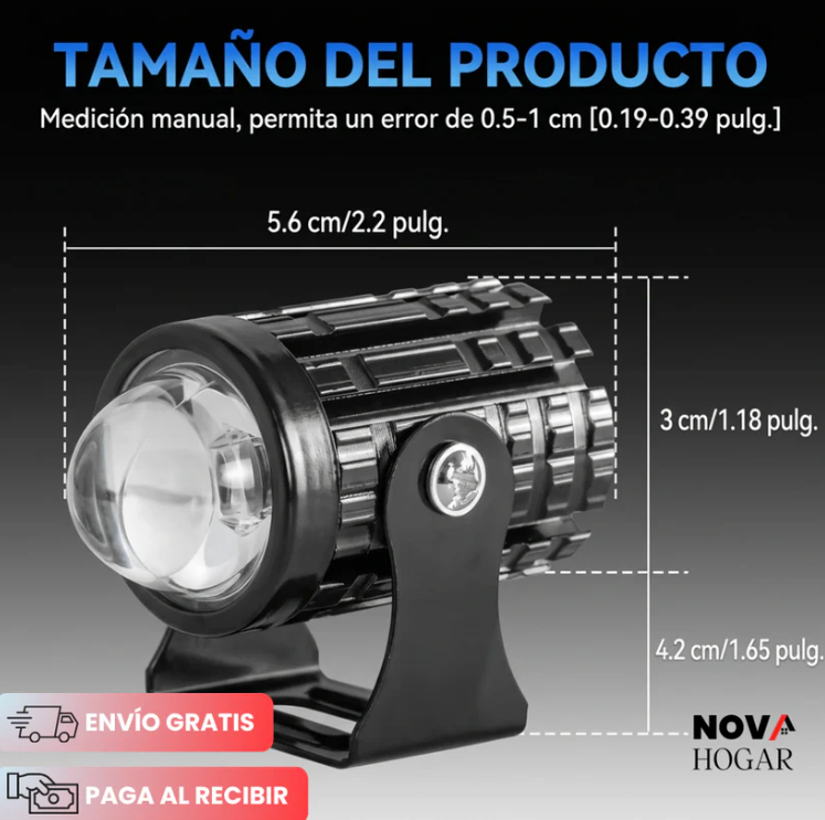 UltraLux® Mini Foco Auxiliar de Alta Potencia y Doble Tono