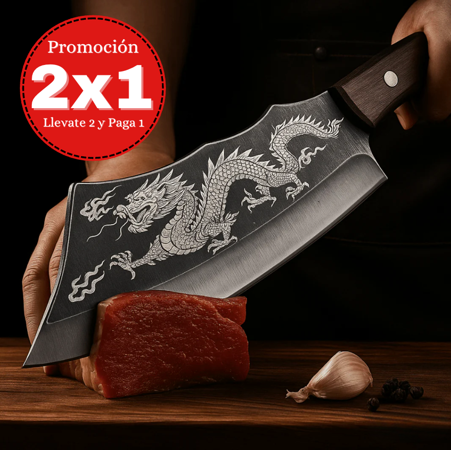 OFERTA 2x1: Set Cuchillos Imperial Dragon® - Acero Forjado de Alta Dureza