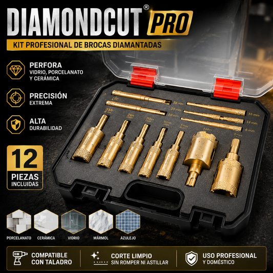 DiamondCut Pro®| Kit Profesional de Brocas Diamantadas