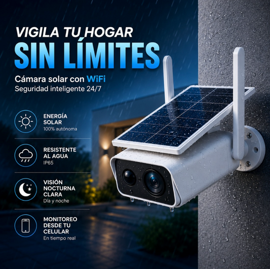 Cámara de Seguridad Solar Inalámbrica Solarix – Video 1080p y Visión Nocturna