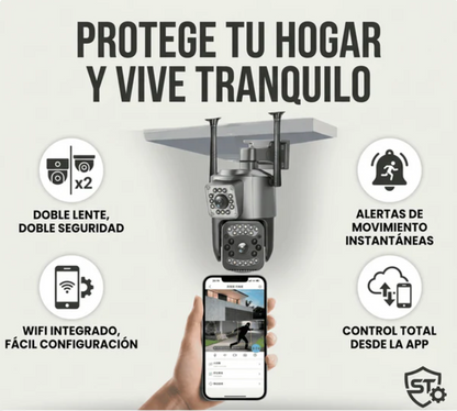 Cámara Ip Exterior Doble Lente V380