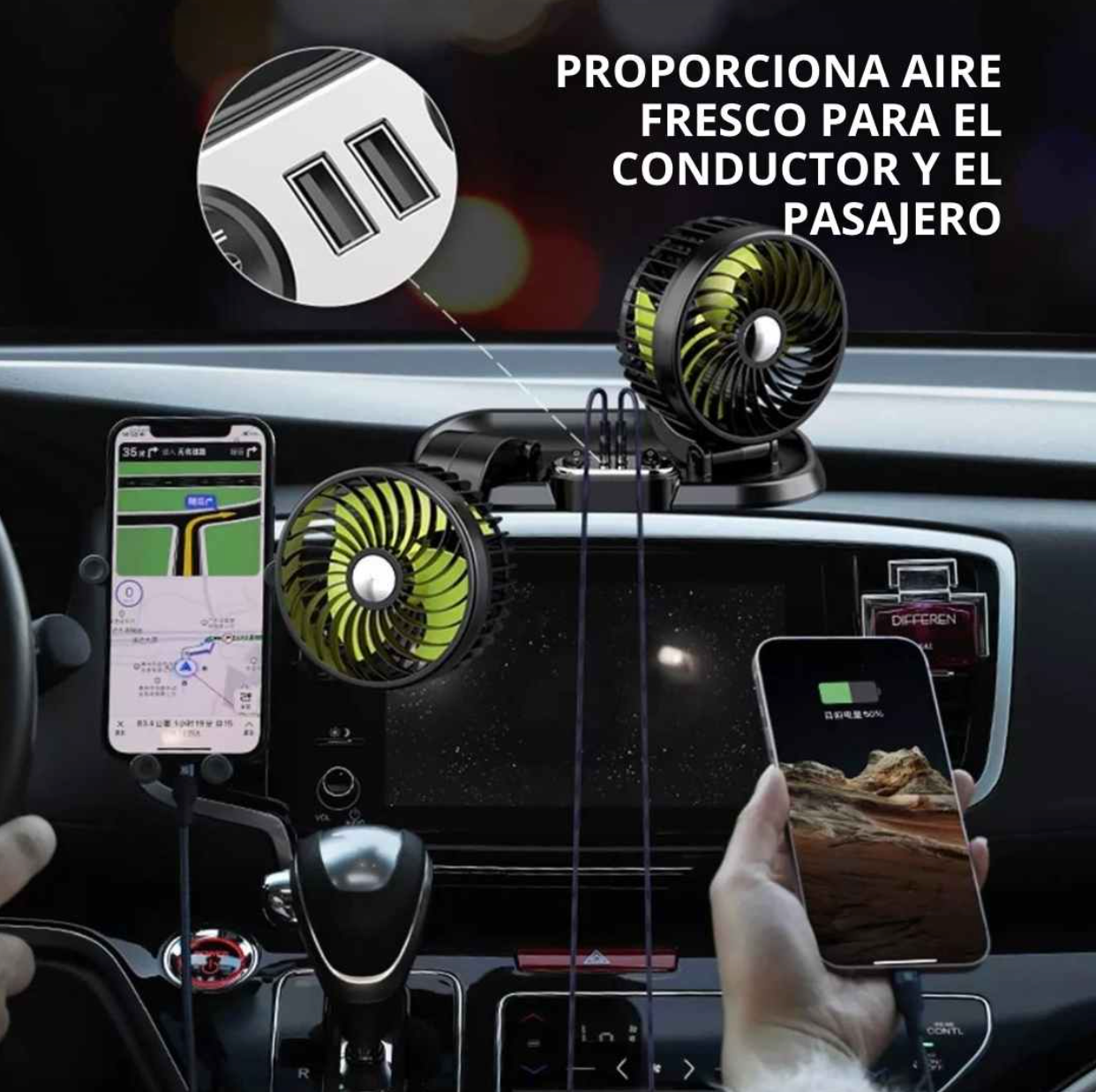 CoolDrive® - Ventiladores Doble para Carro