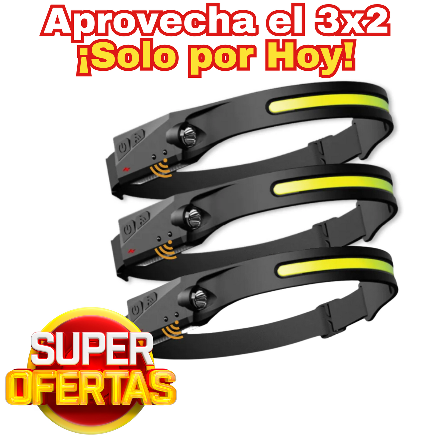 🎁MEGA PROMO 3X2🎁 Quito Ligth® - Linterna para Cabeza con Sensor