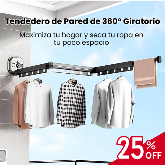 FlexiDry® -Tendedero Giratorio 360º con Ventosa