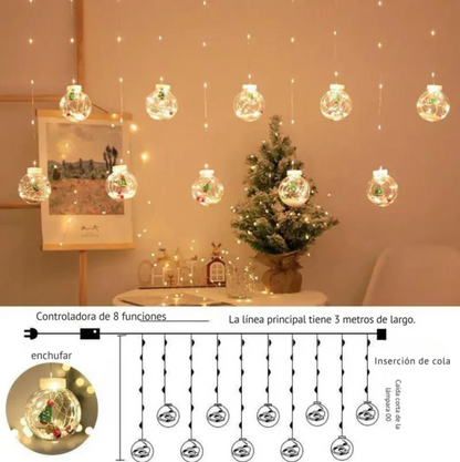 Cortina de Luces LED Navideñas - SnowGlow™