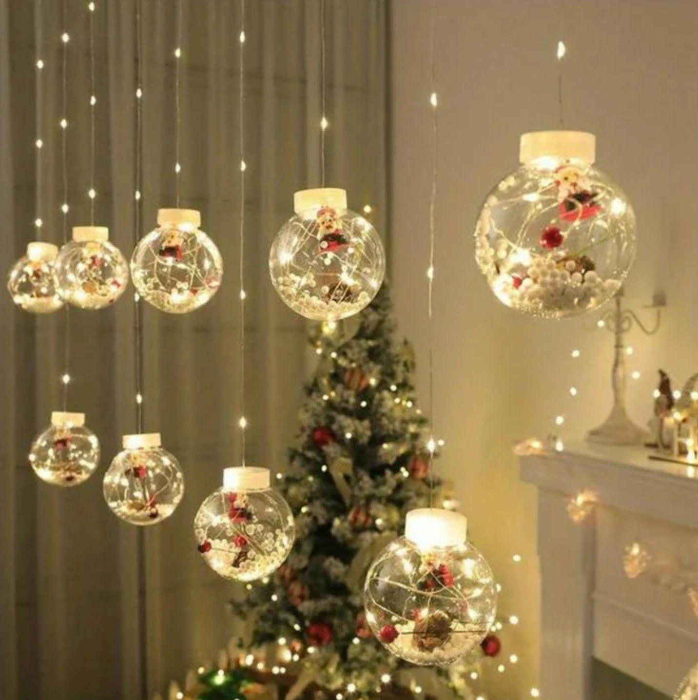 Cortina de Luces LED Navideñas - SnowGlow™