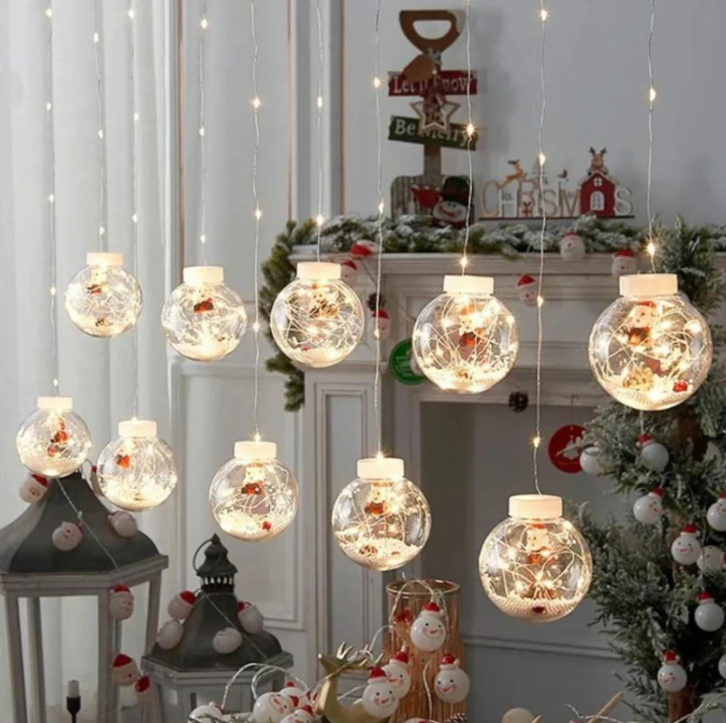 Cortina de Luces LED Navideñas - SnowGlow™