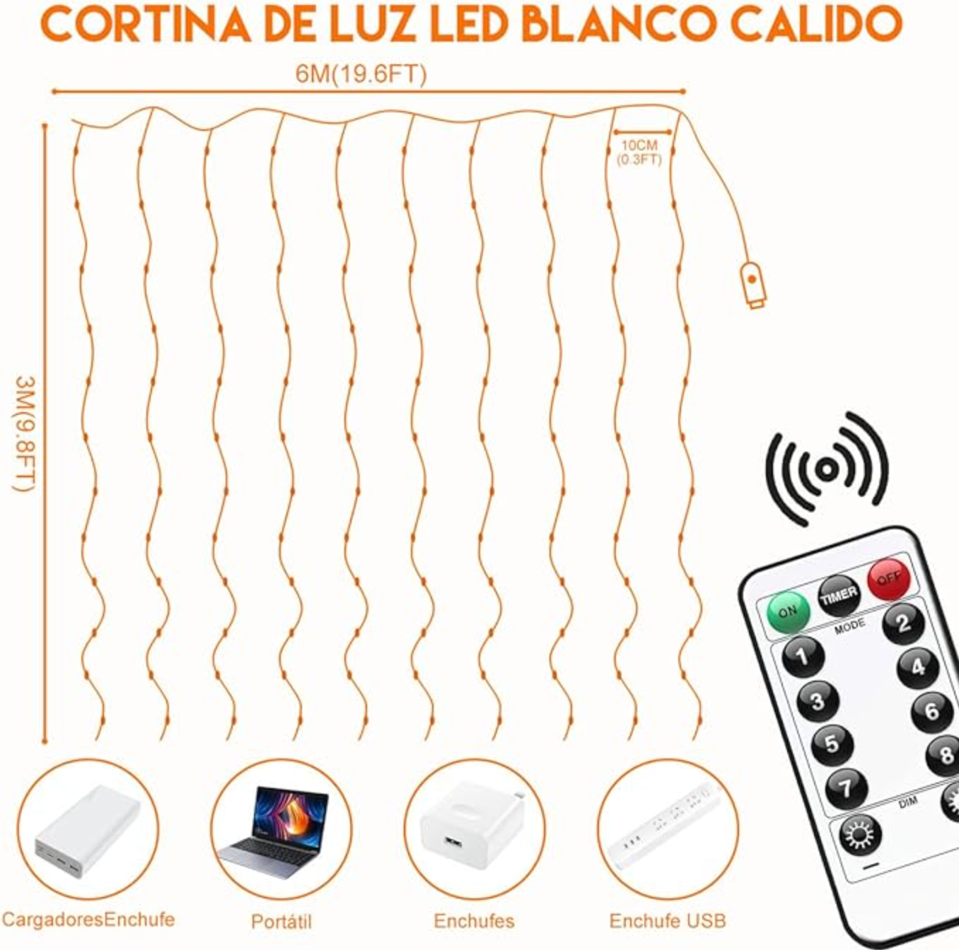 LluviaMagic® - Cortina de Luces Led