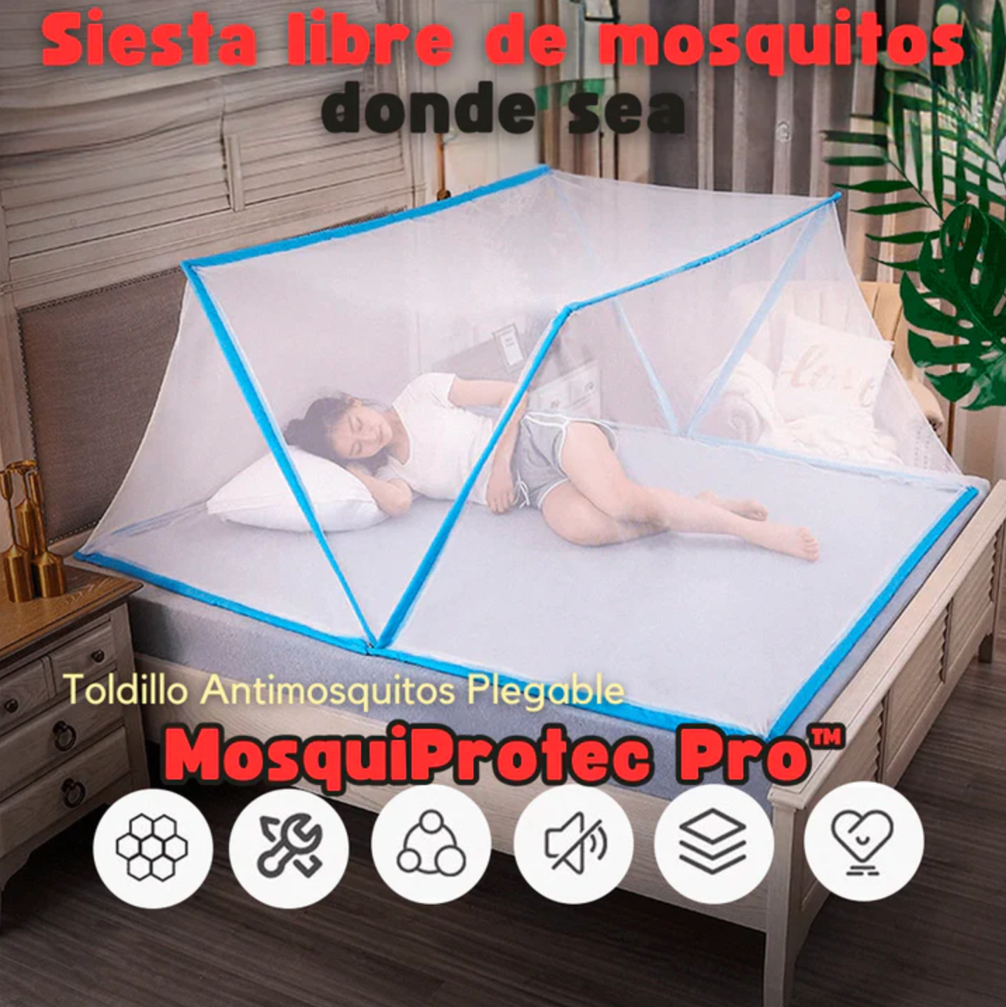 MosquiProtec Pro™ - Toldillo Plegable Anti Mosquitos 🦟🛏️