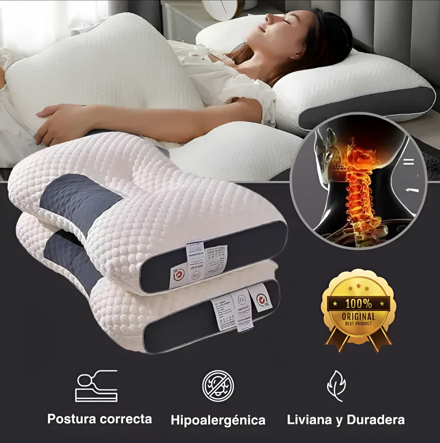 Confort Dream® - Almohada Ergonómica Ortopedica