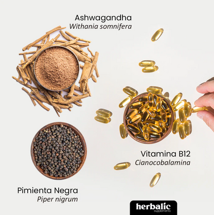 Ashwagandha Plus + Vitamina B12