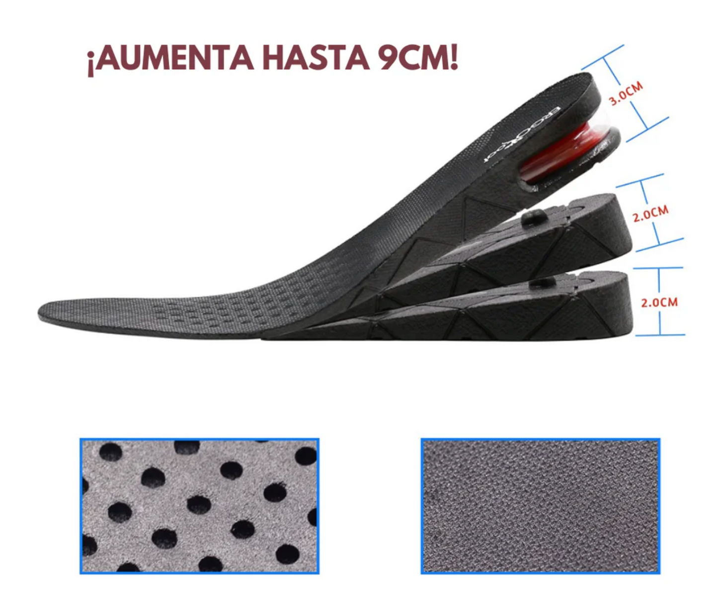 Plantillas de Elevación para Aumentar Altura