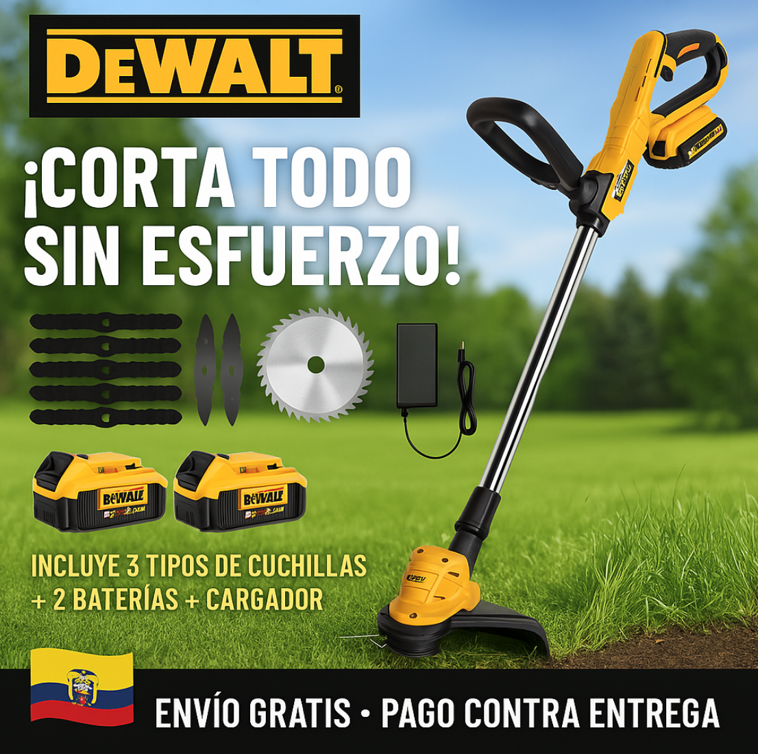 Desbrozadora Eléctrica 3 en 1 INALAMBRICA! 🌱 Podadora Cortadora Césped