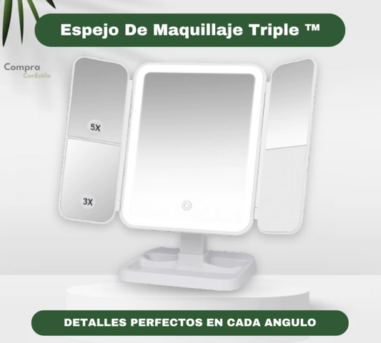 Espejo De Maquillaje Triple
