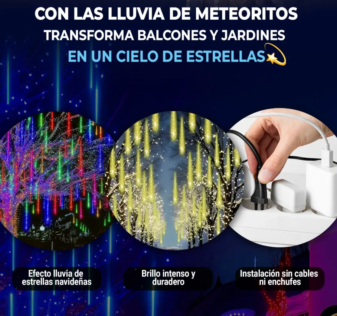 Luces LED Lluvia de Meteoritos