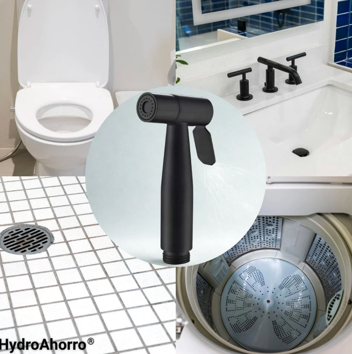 HydroAhorro® - Grifo de Mano 2 en 1 de Acero Inoxidable