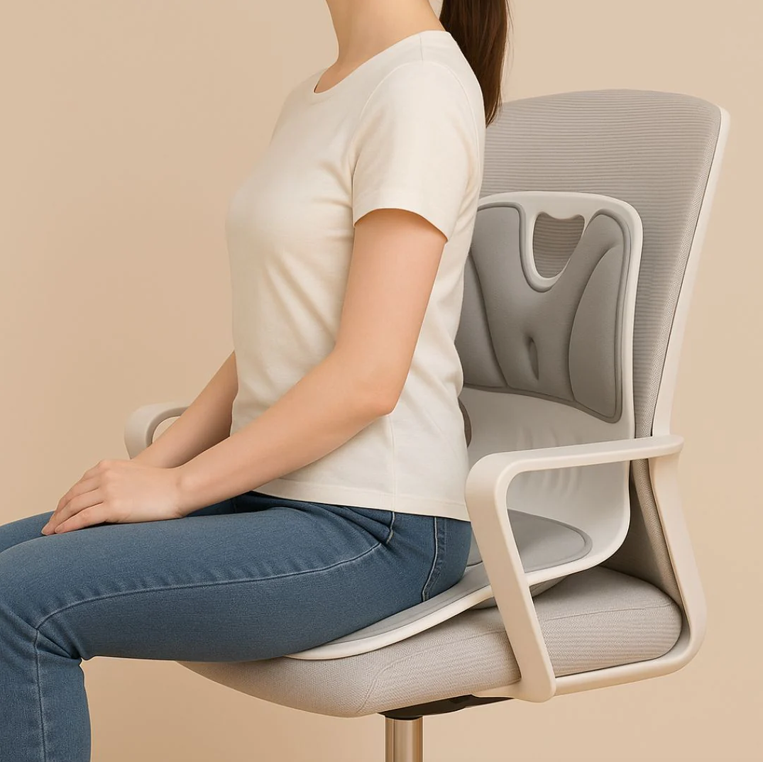 Asiento Corrector De Postura Con Respaldo Acolchonado