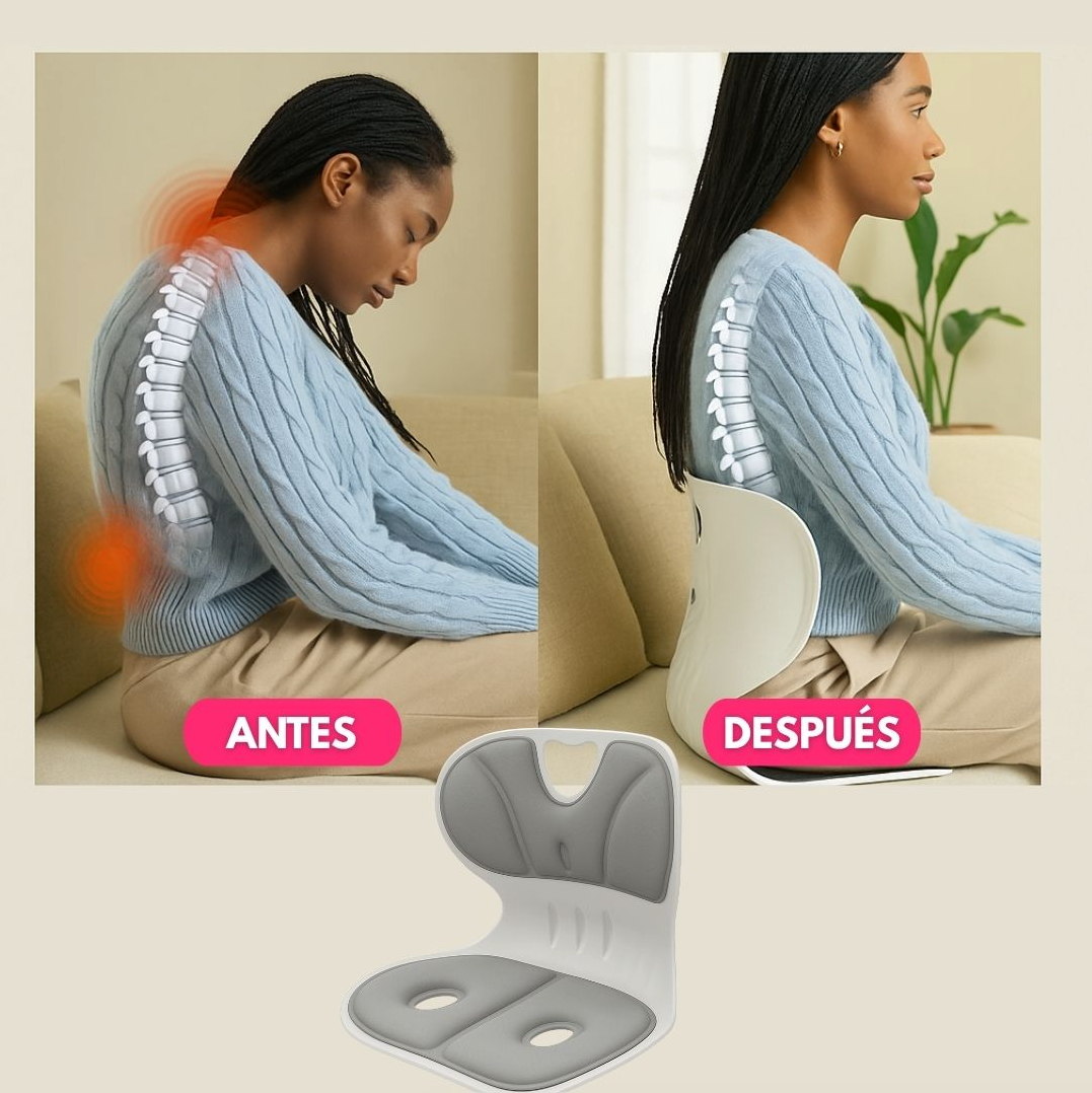 Asiento Corrector De Postura Con Respaldo Acolchonado