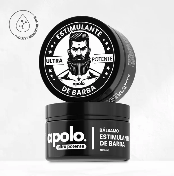 Bálsamo Apolo para Crecimiento de Barba Ultra Potente con Minoxidil 20% | 100mL