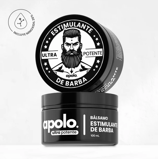 Bálsamo Apolo para Crecimiento de Barba Ultra Potente con Minoxidil 20% | 100mL