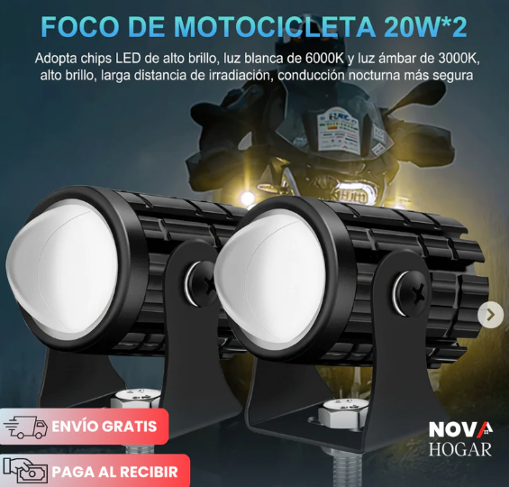 UltraLux® Mini Foco Auxiliar de Alta Potencia y Doble Tono