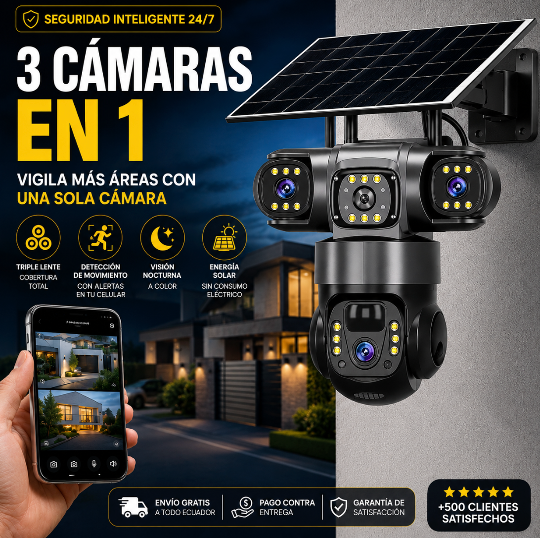 CAMARA DE SEGURIDAD CON PANEL SOLAR