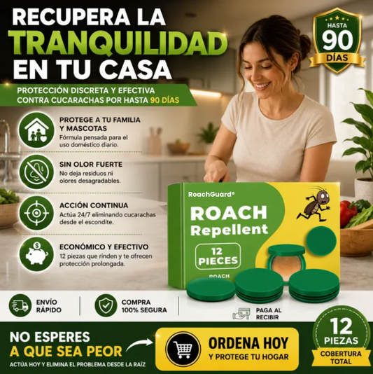 RoachGuard® - Cebo Anti-Cucarachas (Pack de 12 Piezas)